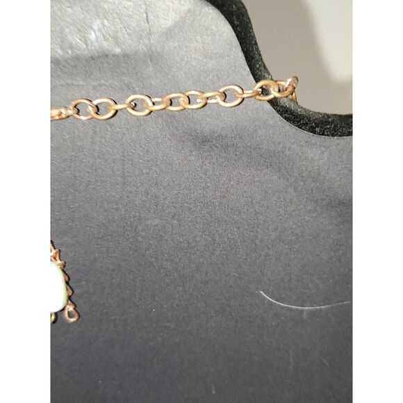 A Copper Disc Necklace Egyptian Revival Old Money Fairy Gypsy Boho Textured - Picture 8 of 10